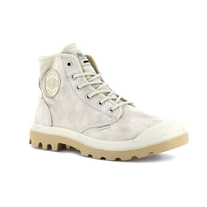 Dámské Boty Palladium Pampa Hi WAX Světle Šedé | CZ AFT-56L